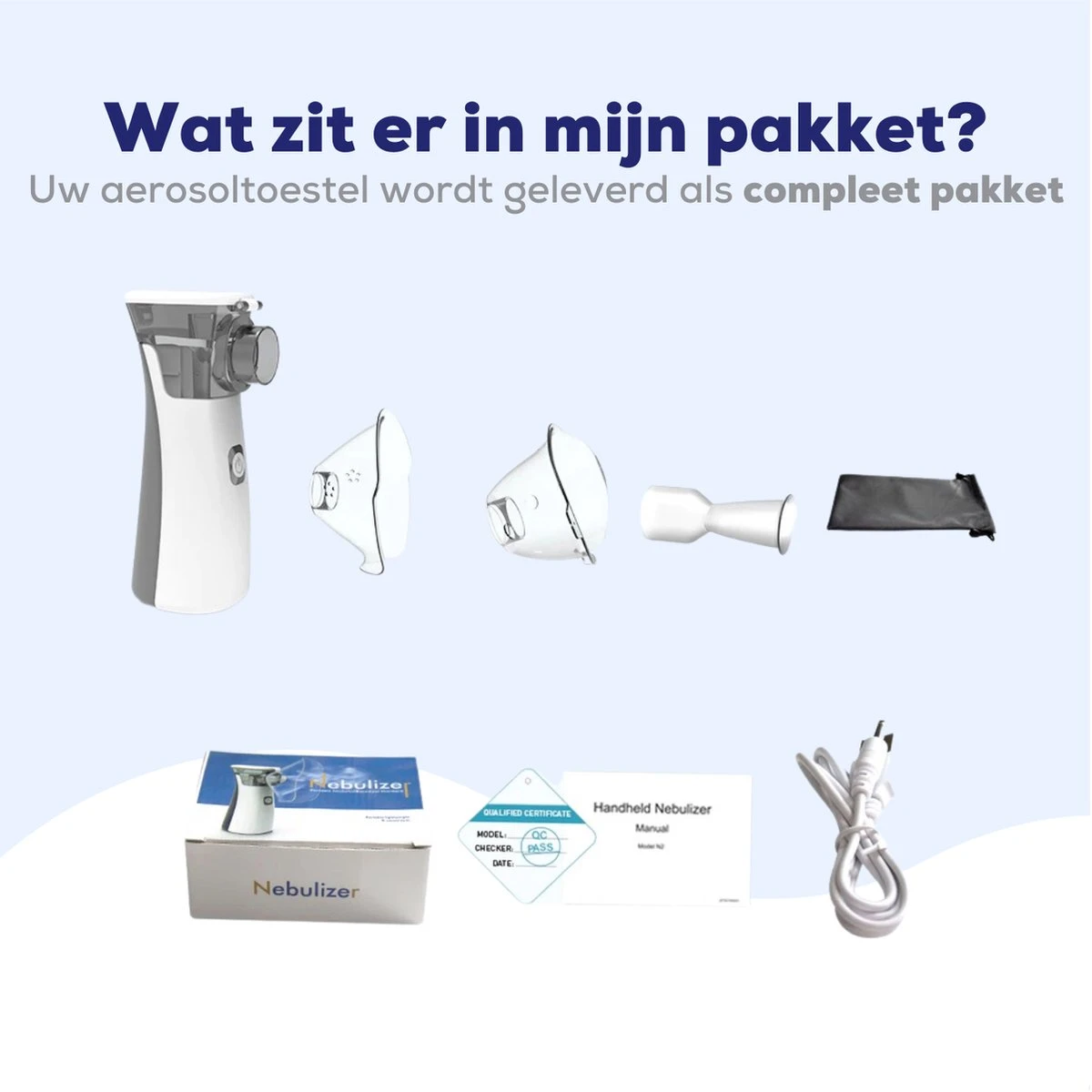 Aerosoltoestel Met 3 Mondstukken - Nebulizer Inhalator - Aerosoltoestel Kinderen, Volwassenen En Baby's - Vernevelaar Inhalator - Gezichtsstomer - Helpt Tegen Luchtwegaandoeningen 9 Aerosoltoestel Met 3 Mondstukken - Nebulizer Inhalator - Aerosoltoestel Kinderen, Volwassenen En Baby's - Vernevelaar Inhalator - Gezichtsstomer - Helpt Tegen Luchtwegaandoeningen - Afbeelding 7