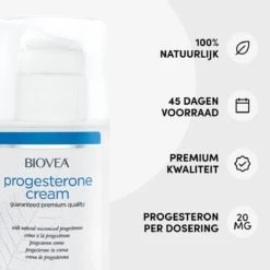 Biovea – Natuurlijke Progesteron Crème – Vermindert Opvliegers, Symptomen Van PMS En Normaliseert Menstruatiecycli – Bouwsteen Voor De Belangrijkste Hormonen – Verhoogt Het Gevoel Van Welzijn – 45 Dagen Voorraad (59 Ml.) -Lichaamsverzorging Winkel 1200x1200 2539