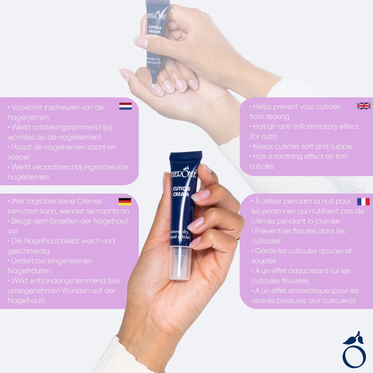Herome Nagelriemcreme - Cuticle Cream - Herstelt Droge En Ingescheurde Nagelriemen. Ontstekingsremmend. - 13.5ml. 8 Herome Nagelriemcreme - Cuticle Cream - Herstelt Droge En Ingescheurde Nagelriemen. Ontstekingsremmend. - 13.5ml. - Afbeelding 6