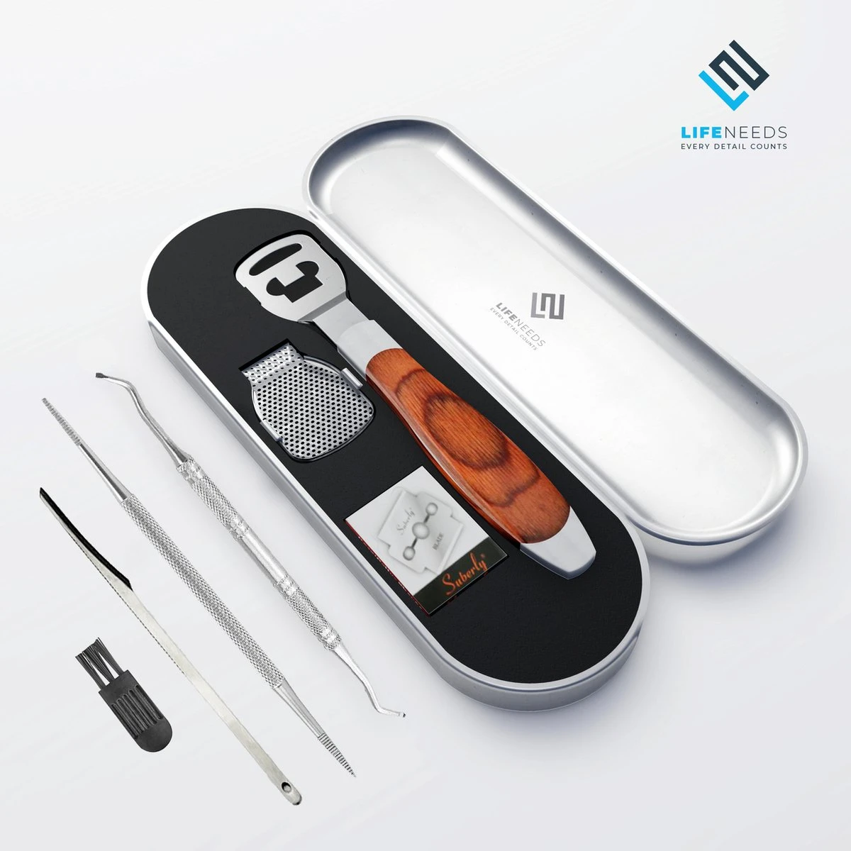 Pedicureset Professioneel - Pedicure Eeltmesjes - Eelt Verwijderaar Pedicure Set - Eeltverwijderaar Voetvijl - Eeltschraper - Eeltschaaf - Eeltrasp 5 Pedicureset Professioneel - Pedicure Eeltmesjes - Eelt Verwijderaar Pedicure Set - Eeltverwijderaar Voetvijl - Eeltschraper - Eeltschaaf - Eeltrasp - Afbeelding 3