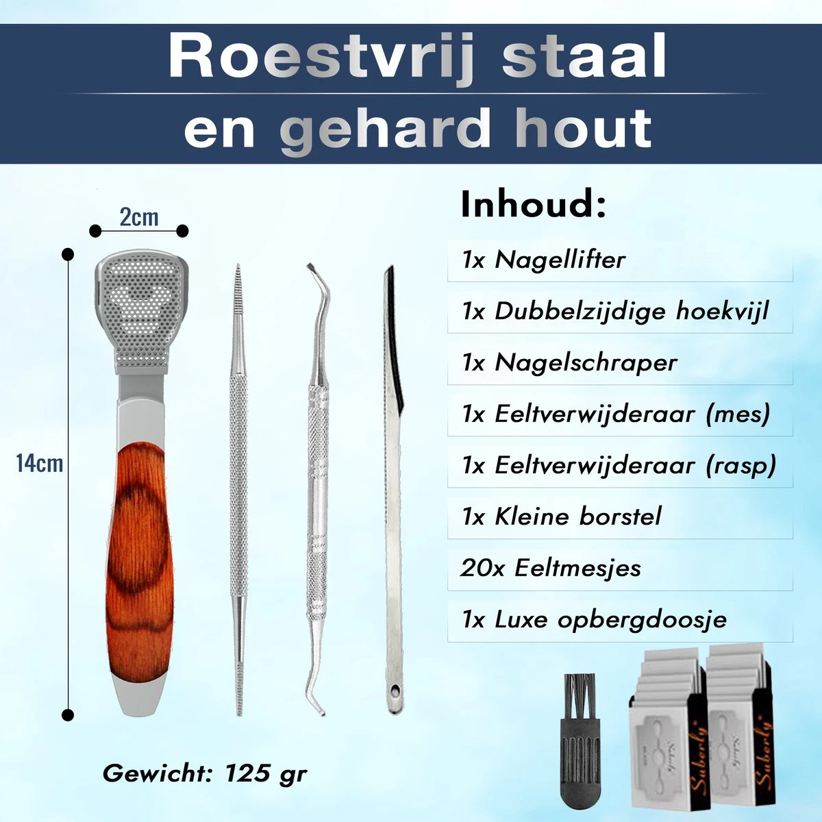 Pedicureset Professioneel - Pedicure Eeltmesjes - Eelt Verwijderaar Pedicure Set - Eeltverwijderaar Voetvijl - Eeltschraper - Eeltschaaf - Eeltrasp 11 Pedicureset Professioneel - Pedicure Eeltmesjes - Eelt Verwijderaar Pedicure Set - Eeltverwijderaar Voetvijl - Eeltschraper - Eeltschaaf - Eeltrasp - Afbeelding 9