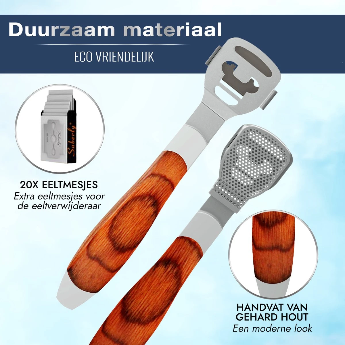 Pedicureset Professioneel - Pedicure Eeltmesjes - Eelt Verwijderaar Pedicure Set - Eeltverwijderaar Voetvijl - Eeltschraper - Eeltschaaf - Eeltrasp 8 Pedicureset Professioneel - Pedicure Eeltmesjes - Eelt Verwijderaar Pedicure Set - Eeltverwijderaar Voetvijl - Eeltschraper - Eeltschaaf - Eeltrasp - Afbeelding 7