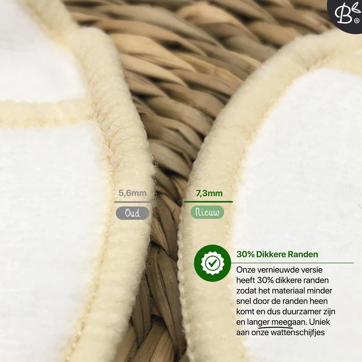 16 Herbruikbare Wattenschijfjes + Bamboe Houder - 12x Dagelijks 4x Scrub 4 Laags - Wasbare Wattenschijfjes Makeup Pads Zero Waste 5 16 Herbruikbare Wattenschijfjes + Bamboe Houder - 12x Dagelijks 4x Scrub 4 Laags - Wasbare Wattenschijfjes Makeup Pads Zero Waste - Afbeelding 3