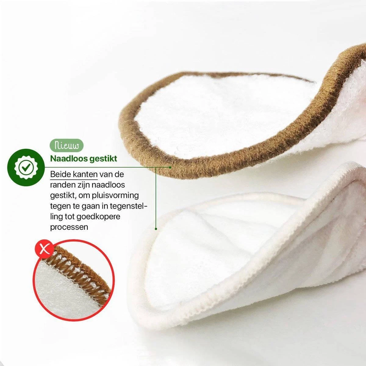 16 Herbruikbare Wattenschijfjes + Bamboe Houder - 12x Dagelijks 4x Scrub 4 Laags - Wasbare Wattenschijfjes Makeup Pads Zero Waste 6 16 Herbruikbare Wattenschijfjes + Bamboe Houder - 12x Dagelijks 4x Scrub 4 Laags - Wasbare Wattenschijfjes Makeup Pads Zero Waste - Afbeelding 4