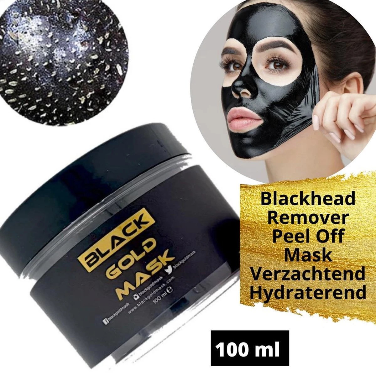 Gezichtsmasker - Blackhead Remover - Peel Off Masker - Mee Eter Verwijderaar 100ml 3 Gezichtsmasker - Blackhead Remover - Peel Off Masker - Mee Eter Verwijderaar 100ml