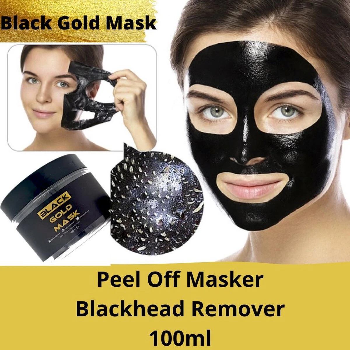 Gezichtsmasker - Blackhead Remover - Peel Off Masker - Mee Eter Verwijderaar 100ml 4 Gezichtsmasker - Blackhead Remover - Peel Off Masker - Mee Eter Verwijderaar 100ml - Afbeelding 2