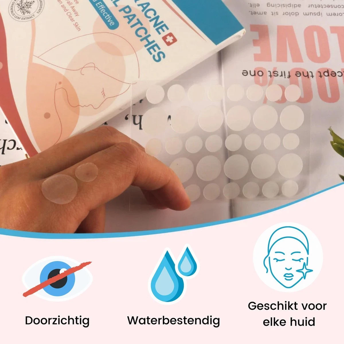 Acne Patches (108x) Met Blackhead Remover Set - Puisten Pleister - Puisten Verwijderaar - 108 Pleisters In 2 Formaten - Mee Eters Verwijderen - Pimple Patch Voor Acneverzorging Met Comedonenlepel Set - Acne Stickers 4 Acne Patches (108x) Met Blackhead Remover Set - Puisten Pleister - Puisten Verwijderaar - 108 Pleisters In 2 Formaten - Mee Eters Verwijderen - Pimple Patch Voor Acneverzorging Met Comedonenlepel Set - Acne Stickers - Afbeelding 2