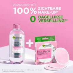 Garnier SkinActive Eco Pads - Herbruikbare Wattenschijfjes - 3 Stuks - Duurzame Gezichtsreiniging -Lichaamsverzorging Winkel 1200x1200 547