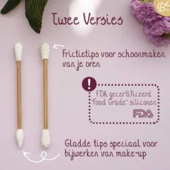 Bamboozy 4x Herbruikbare Wattenstaafjes Bamboe Met Bamboehouder Wasbare Oorstaafjes Oorstokjes Zero Waste Plastic Vrij Duurzaam -Lichaamsverzorging Winkel 1200x1200 689