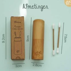 Bamboozy 4x Herbruikbare Wattenstaafjes Bamboe Met Bamboehouder Wasbare Oorstaafjes Oorstokjes Zero Waste Plastic Vrij Duurzaam -Lichaamsverzorging Winkel 1200x1200 690