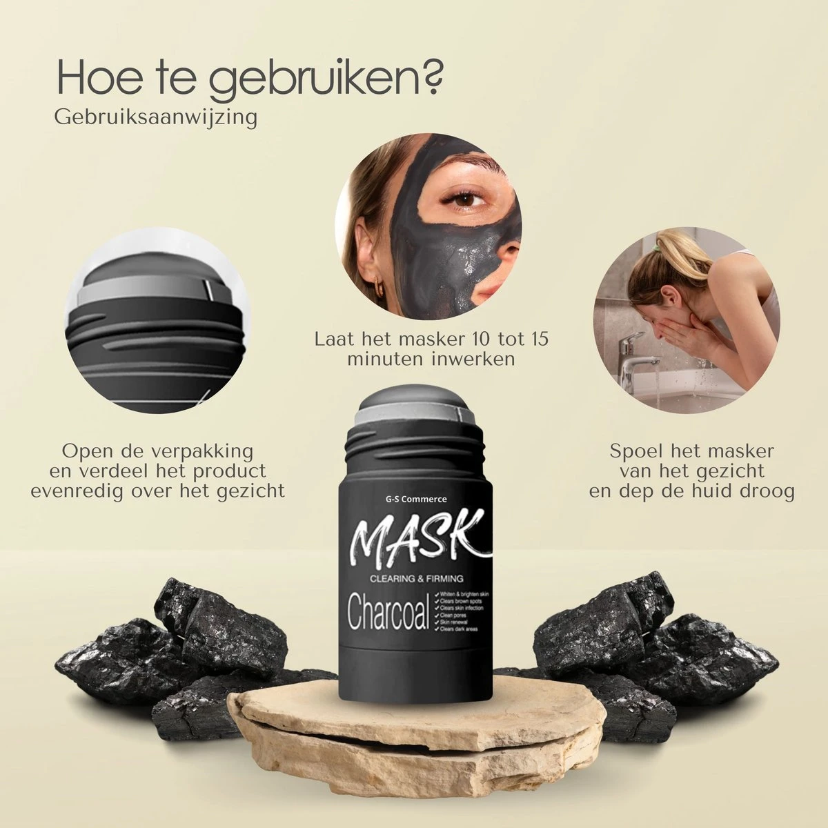 Mask Stick | Houtskool Klei Masker | Bekend Van De Green Mask Stick | Detox | Charcoal | Kleimasker | Gezichtsmasker | Blackhead Remover | Huidverzorging | Hydraterend | 4 Mask Stick | Houtskool Klei Masker | Bekend Van De Green Mask Stick | Detox | Charcoal | Kleimasker | Gezichtsmasker | Blackhead Remover | Huidverzorging | Hydraterend | - Afbeelding 2