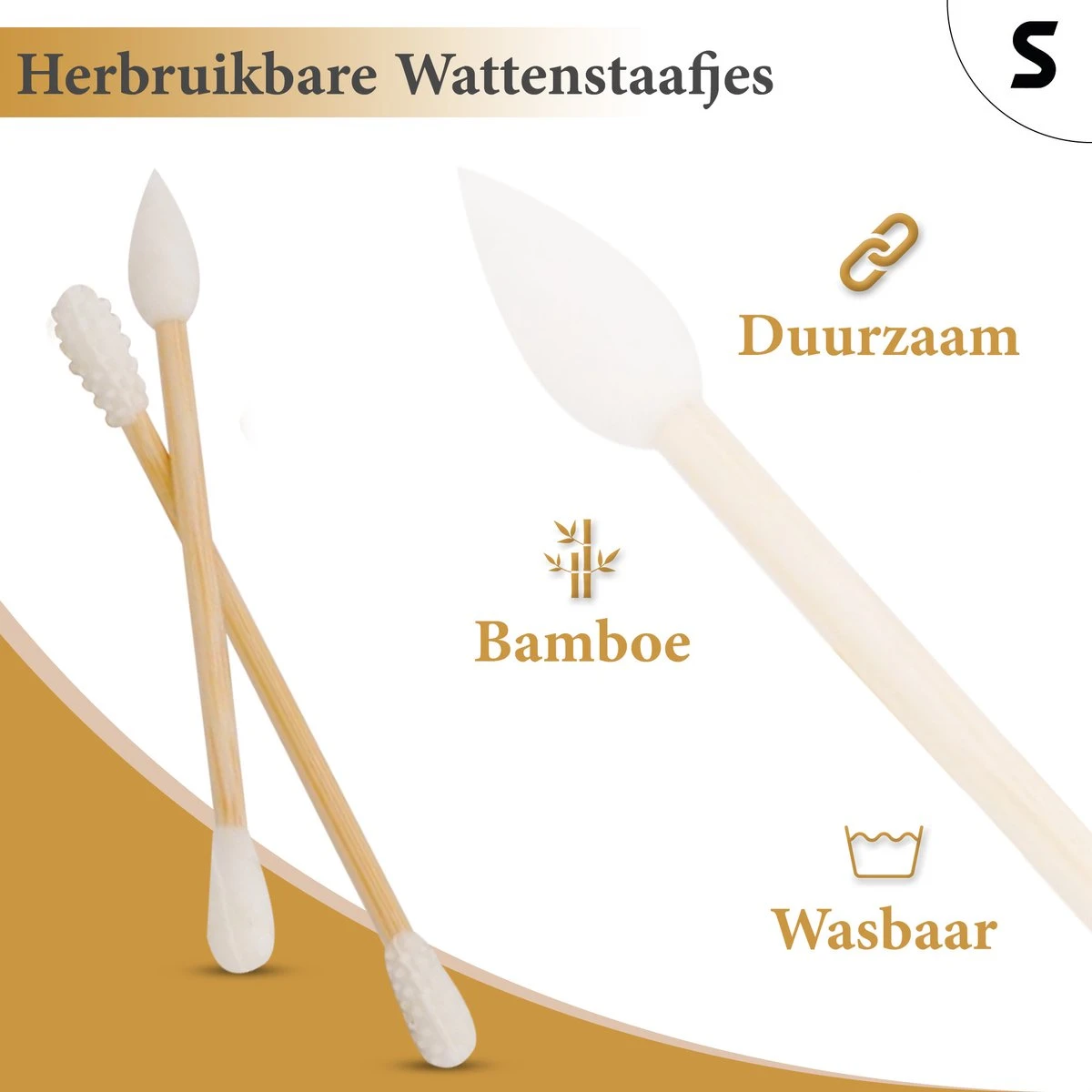 Sanic Herbruikbare Wattenstaafjes Bamboe Met Bamboehouder Wasbare Oorstaafjes Oorstokjes Herbruikbaar Duurzaam Zero-Waste Plastic Vrij - 2 Stuks 4 Sanic Herbruikbare Wattenstaafjes Bamboe Met Bamboehouder Wasbare Oorstaafjes Oorstokjes Herbruikbaar Duurzaam Zero-Waste Plastic Vrij - 2 Stuks - Afbeelding 2