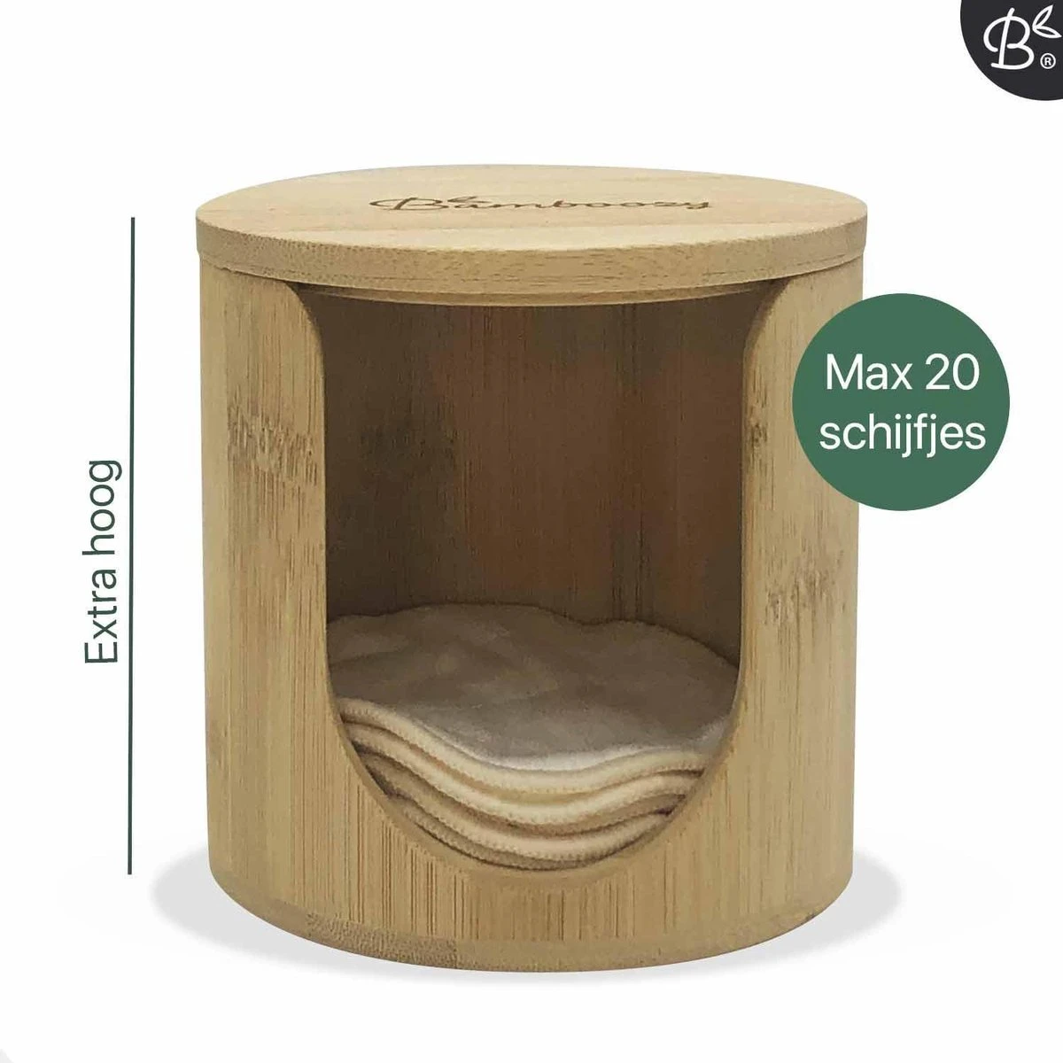 Bamboozy Losse Bamboehouder Voor Wasbare Wattenschijfjes Herbruikbare Wattenschijfjes Houder - Wattenschijfjeshouder - Bamboe Wattenschijfjeshouder 5 Bamboozy Losse Bamboehouder Voor Wasbare Wattenschijfjes Herbruikbare Wattenschijfjes Houder - Wattenschijfjeshouder - Bamboe Wattenschijfjeshouder - Afbeelding 3