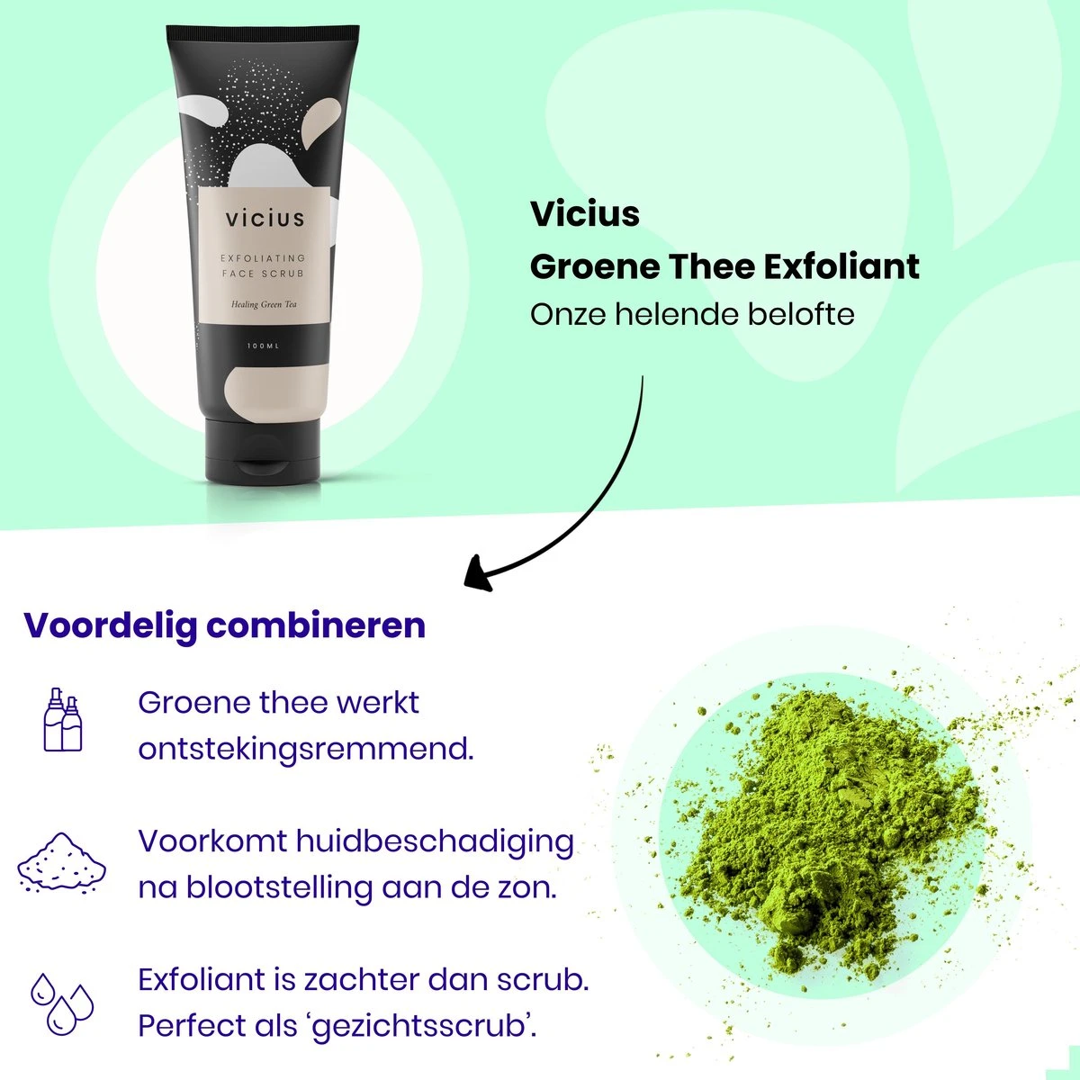 Vicius® - Scrub - Peeling Gezicht - Exfoliant - Mee Eters Verwijderen - Exfoliator Voor Vrouwen - 100 Ml 6 Vicius® - Scrub - Peeling Gezicht - Exfoliant - Mee Eters Verwijderen - Exfoliator Voor Vrouwen - 100 Ml - Afbeelding 4