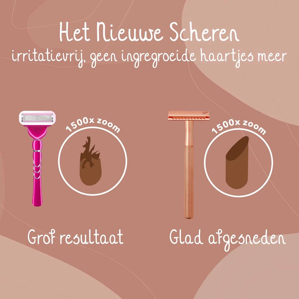 Bamboozy Safety Razor RVS + 20 Scheermesjes Rose Gold Goud Voor Vrouwen Dames Zero Waste Duurzaam Scheermesje Veiligheidsscheermes 8 Bamboozy Safety Razor RVS + 20 Scheermesjes Rose Gold Goud Voor Vrouwen Dames Zero Waste Duurzaam Scheermesje Veiligheidsscheermes - Afbeelding 6