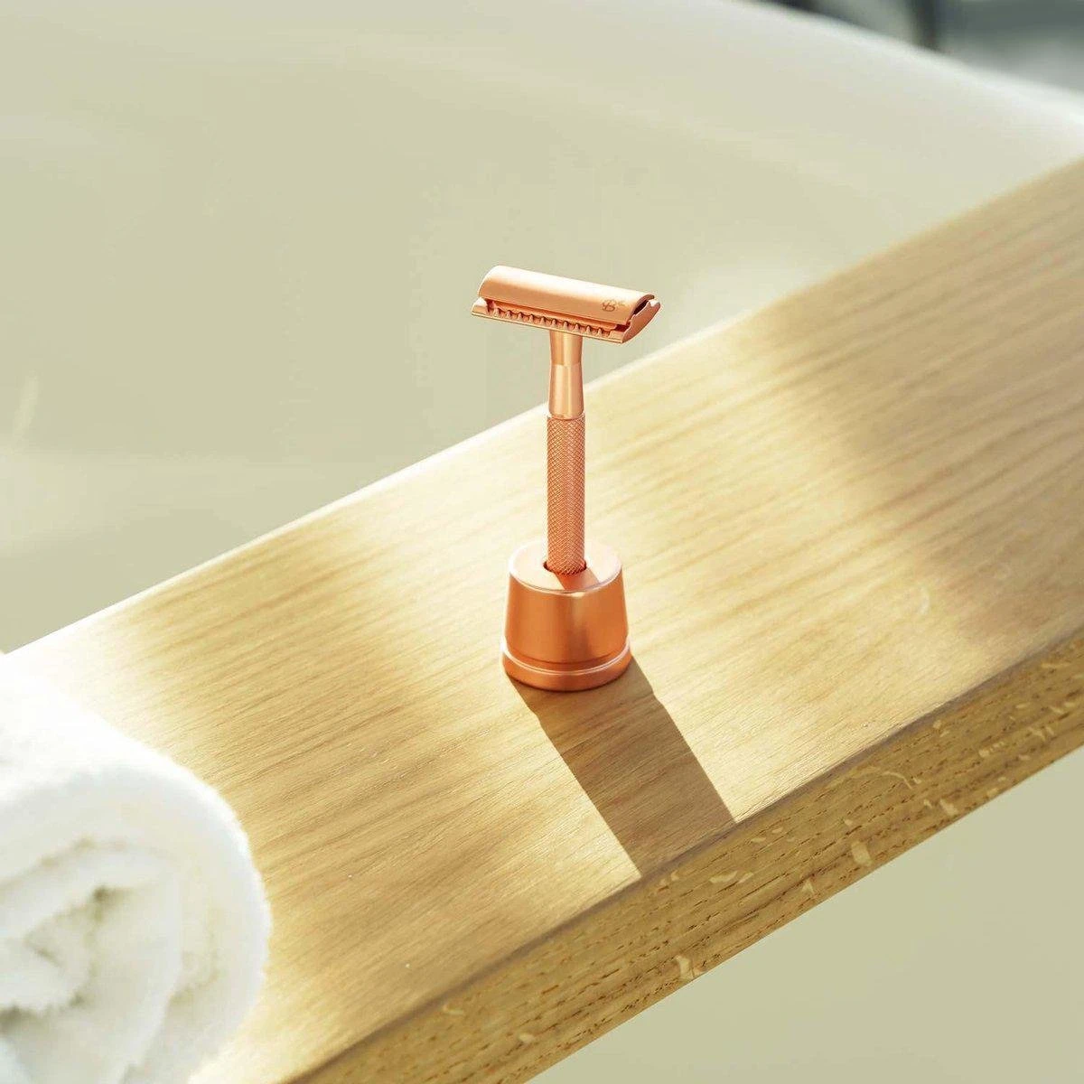 Bamboozy Safety Razor RVS + 20 Scheermesjes Rose Gold Goud Voor Vrouwen Dames Zero Waste Duurzaam Scheermesje Veiligheidsscheermes 9 Bamboozy Safety Razor RVS + 20 Scheermesjes Rose Gold Goud Voor Vrouwen Dames Zero Waste Duurzaam Scheermesje Veiligheidsscheermes - Afbeelding 7
