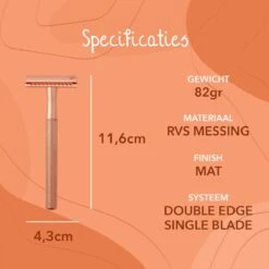 Bamboozy Safety Razor RVS + 20 Scheermesjes Rose Gold Goud Voor Vrouwen Dames Zero Waste Duurzaam Scheermesje Veiligheidsscheermes 26 Bamboozy Safety Razor RVS + 20 Scheermesjes Rose Gold Goud Voor Vrouwen Dames Zero Waste Duurzaam Scheermesje Veiligheidsscheermes -Lichaamsverzorging Winkel 1200x1200 922