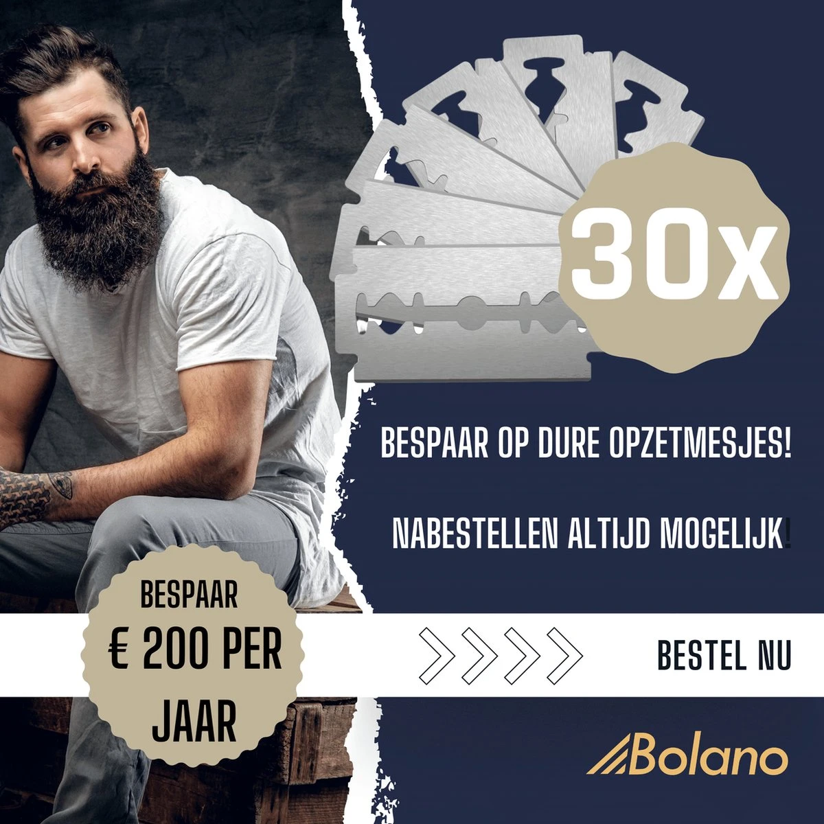 Bolano® Safety Razor Set Mat Zwart + 30 Double Edge Scheermesjes + Houder- Klassiek Scheermes Voor Mannen En Vrouwen - D663 4 Bolano® Safety Razor Set Mat Zwart + 30 Double Edge Scheermesjes + Houder- Klassiek Scheermes Voor Mannen En Vrouwen - D663 - Afbeelding 2