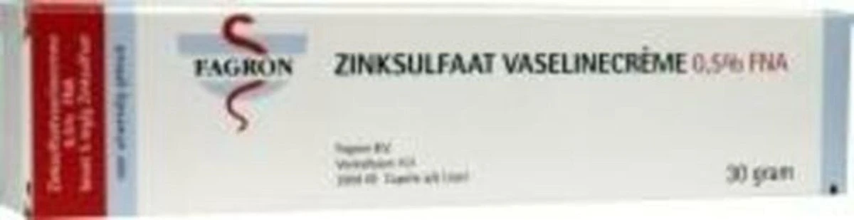 Fagron Zinc Sulphate Vaseline Cream 0.5% Fna 4 Fagron Zinc Sulphate Vaseline Cream 0.5% Fna - Afbeelding 2