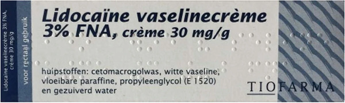 Verdovende Creme Lidocaine- Vaseline 3% - 30 Gram 3 Verdovende Creme Lidocaine- Vaseline 3% - 30 Gram