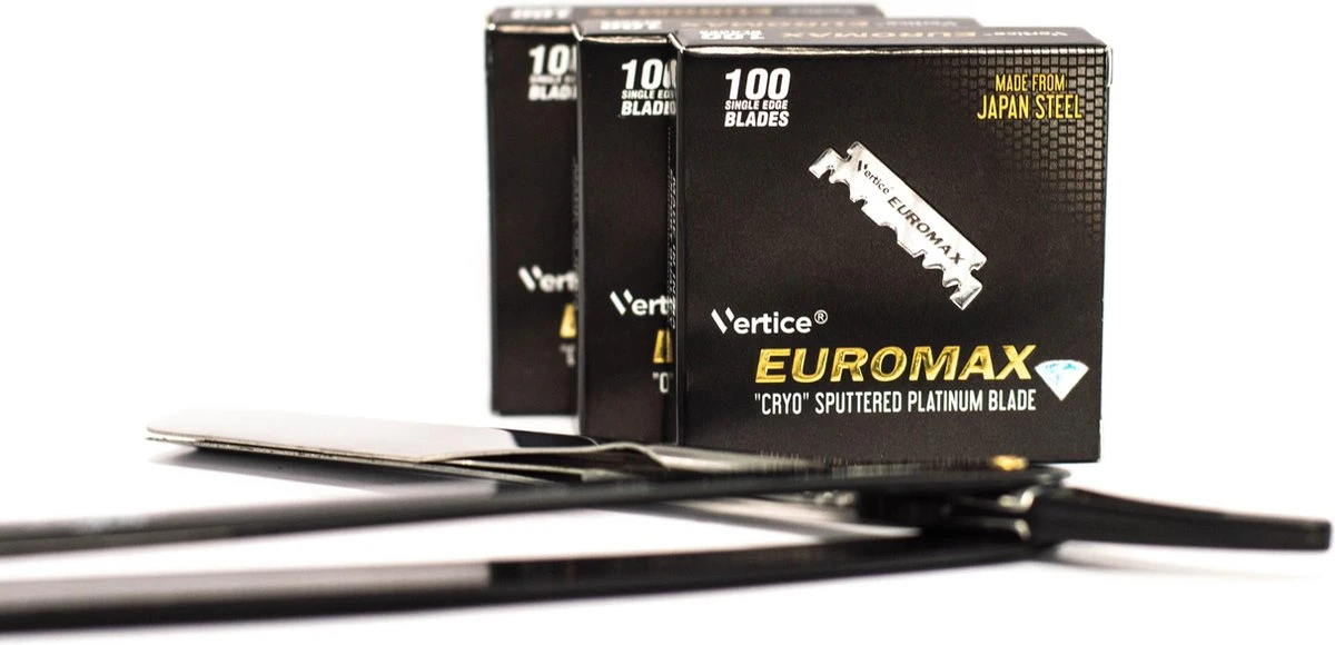 EUROMAX 300 Scheermesjes + TSF Razor, Shavette, Barbiersmes, Kappersmes, Klassiek Open Scheermes, 4 EUROMAX 300 Scheermesjes + TSF Razor, Shavette, Barbiersmes, Kappersmes, Klassiek Open Scheermes, - Afbeelding 2