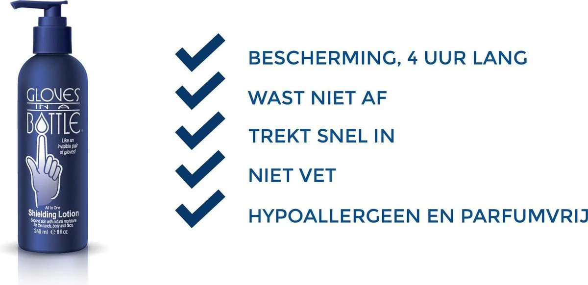 Gloves In A Bottle (GIAB) | Beschermende, Hydraterende, Herstellende Lotion | Droge, Schrale, Geïrriteerde Huid 4 Gloves In A Bottle (GIAB) | Beschermende, Hydraterende, Herstellende Lotion | Droge, Schrale, Geïrriteerde Huid - Afbeelding 2