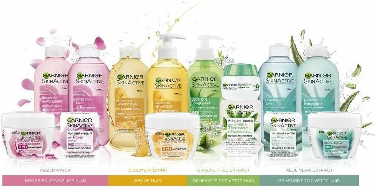 Garnier Skinactive Face Botanische Tonic Rozenwater - 3 X 200 Ml 4 Garnier Skinactive Face Botanische Tonic Rozenwater - 3 X 200 Ml - Afbeelding 2