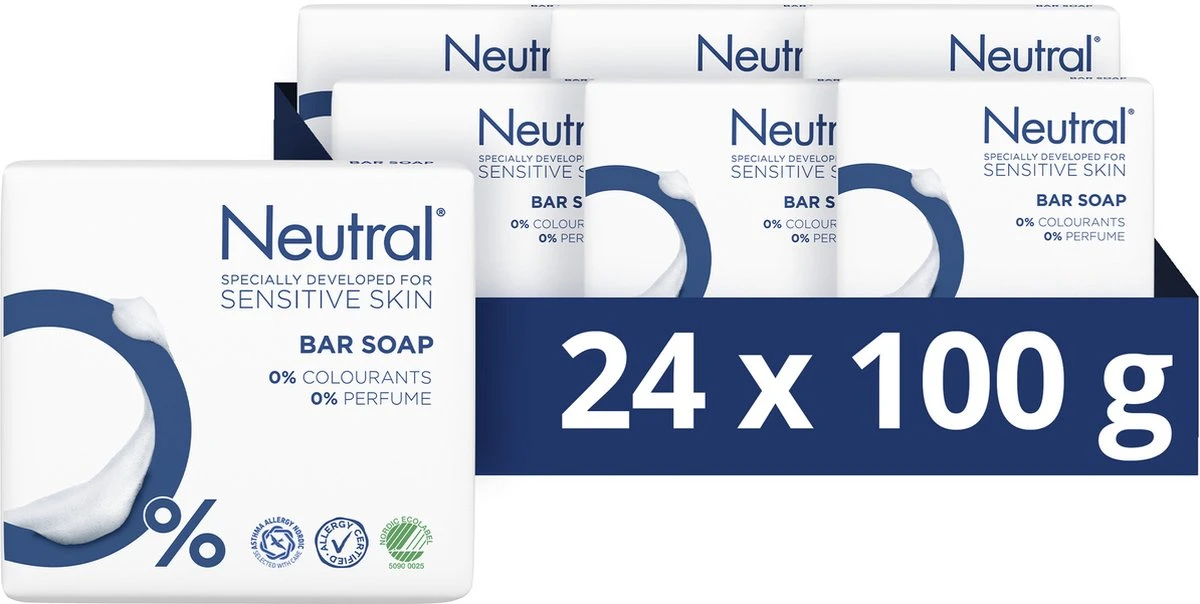 Neutral 0% Zeep - 24 Stuks - Voordeelverpakking 3 Neutral 0% Zeep - 24 Stuks - Voordeelverpakking