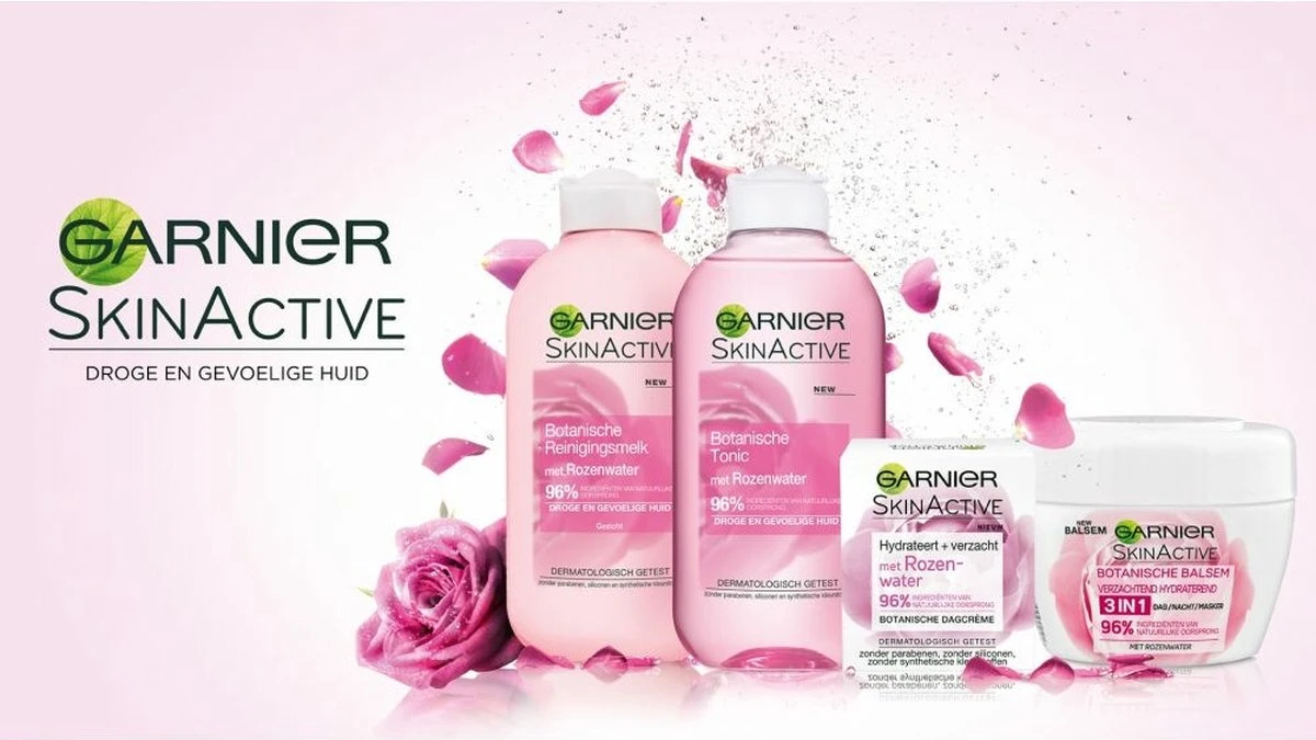 Garnier Skinactive Face Botanische Tonic Rozenwater - 3 X 200 Ml 5 Garnier Skinactive Face Botanische Tonic Rozenwater - 3 X 200 Ml - Afbeelding 3
