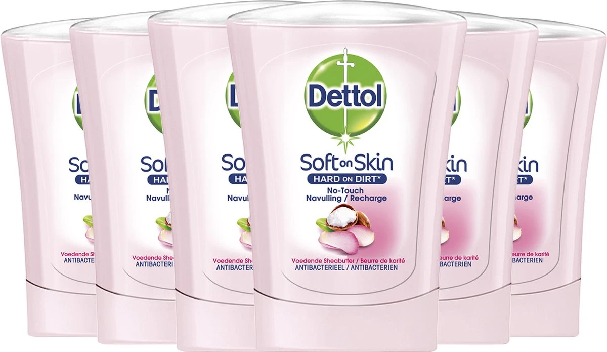 Dettol - Handzeep - No Touch Navulling - Galamboter - 250ml X6 5 Dettol - Handzeep - No Touch Navulling - Galamboter - 250ml X6 - Afbeelding 3