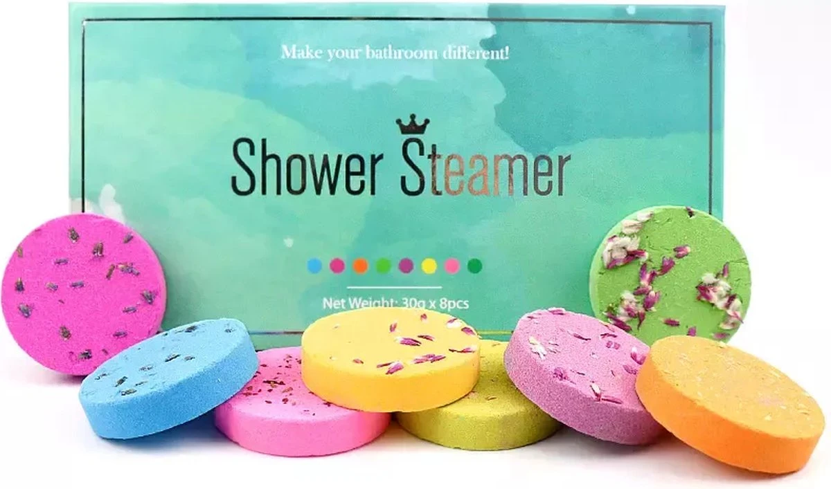 Shower Steamer - Bruisballen Voor Douche - 8 Verschillende Geuren - Verjaardag Cadeau - Stoom Tabletten - Aromatherapie - Organisch - ECO Friendly - Voor Haar 3 Shower Steamer - Bruisballen Voor Douche - 8 Verschillende Geuren - Verjaardag Cadeau - Stoom Tabletten - Aromatherapie - Organisch - ECO Friendly - Voor Haar