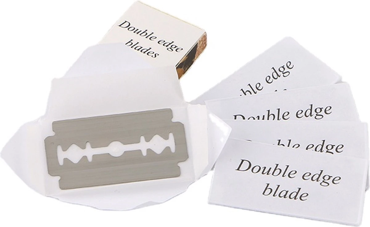Dubbelzijdige Scheermesjes 100 Stuks (20x5) – Double Edge Blades – Navulmesjes – Geschikt Voor Safety Razor En Shavette – Zero Waste 6 Dubbelzijdige Scheermesjes 100 Stuks (20x5) – Double Edge Blades – Navulmesjes – Geschikt Voor Safety Razor En Shavette – Zero Waste - Afbeelding 4