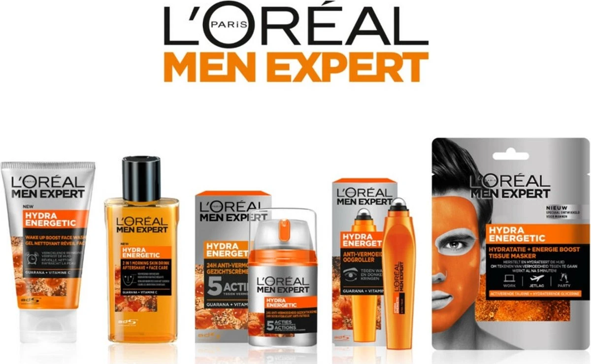 L’Oréal Paris Men Expert Hydra Energetic Gezichtsreiniger - 3 X 100 Ml - Voordeelverpakking 4 L’Oréal Paris Men Expert Hydra Energetic Gezichtsreiniger - 3 X 100 Ml - Voordeelverpakking - Afbeelding 2