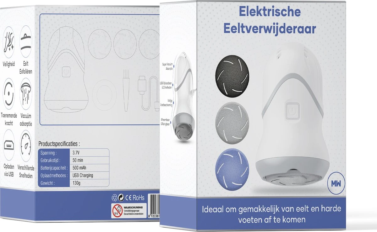 MW® Elektrische Eeltverwijderaar - Voetvijl - Eelt Verwijderaar - Elektrische Vijl - 3 Vijlschijven 11 MW® Elektrische Eeltverwijderaar - Voetvijl - Eelt Verwijderaar - Elektrische Vijl - 3 Vijlschijven - Afbeelding 9