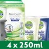 Dettol - Automatische Zeepdispenser No Touch & 3x250ml Handzeep No Touch Navulling - Aloe Vera, Sheabutter En Blue Lotus