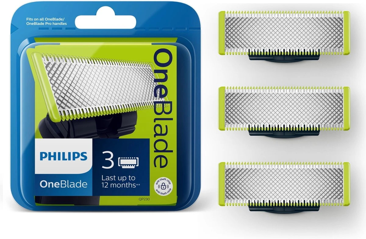 Philips OneBlade Original Blade QP230/50 - Vervangmesjes - 3 Stuks 3 Philips OneBlade Original Blade QP230/50 - Vervangmesjes - 3 Stuks