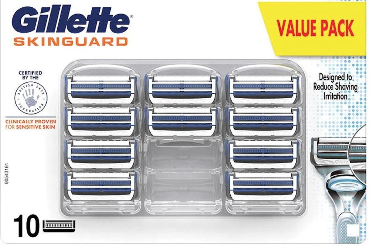 Gillette® Gillette Skinguard Sensitive Scheermesjes - 10 Stuks 3 Gillette® Gillette Skinguard Sensitive Scheermesjes - 10 Stuks