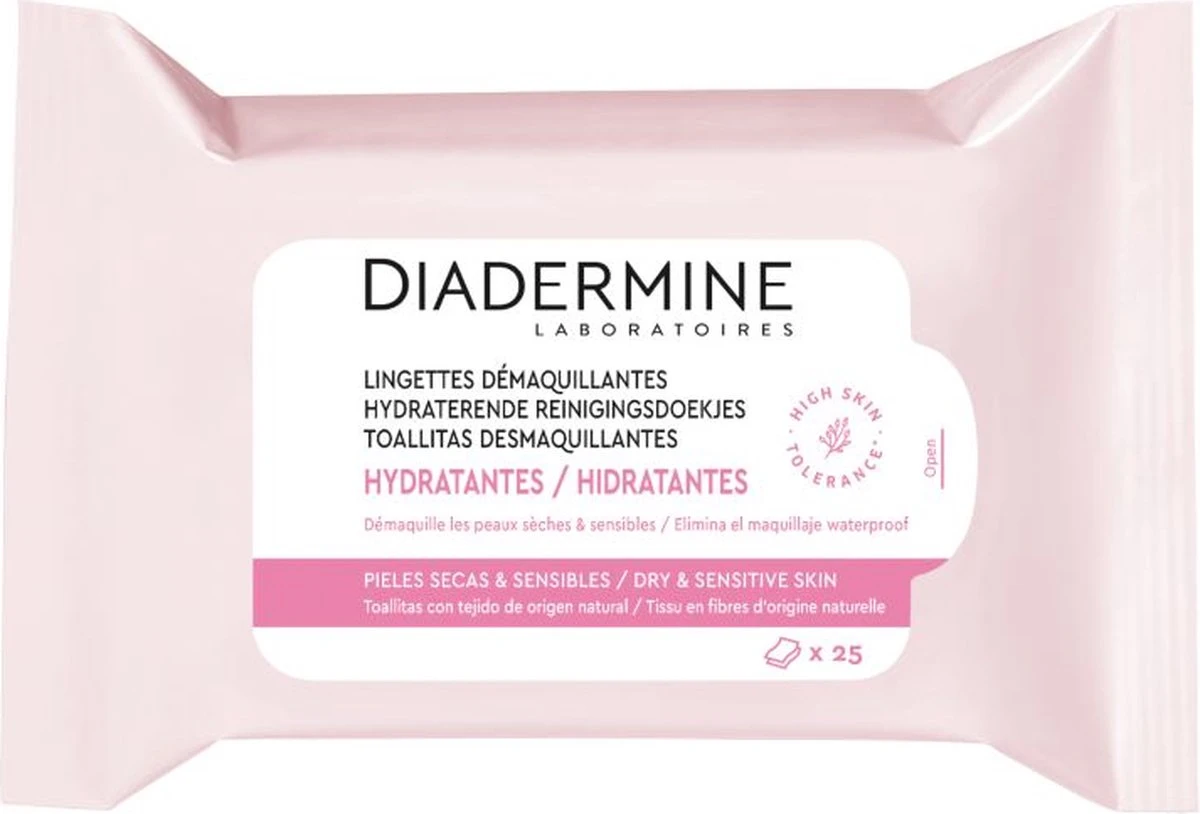 Diadermine Hydraterende Reinigingsdoekjes 6x25st 4 Diadermine Hydraterende Reinigingsdoekjes 6x25st - Afbeelding 2