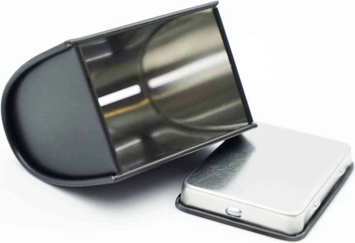 Bamboozy Metalen Doosje Voor Gebruikte Safety Razor Blades Mat Zwart Verzamel Wegwerp 4 Bamboozy Metalen Doosje Voor Gebruikte Safety Razor Blades Mat Zwart Verzamel Wegwerp - Afbeelding 2