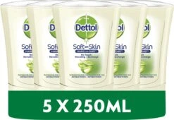 Dettol - Handzeep - No Touch Navulling - Antibacterieel - Aloe Vera - 250 Ml X5 -Lichaamsverzorging Winkel 1200x824