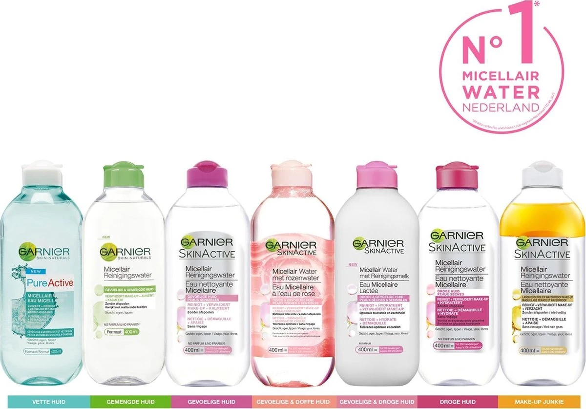 Garnier SkinActive Micellair Reinigingswater Voor De Gevoelige Huid - 3 X 400ml 15 Garnier SkinActive Micellair Reinigingswater Voor De Gevoelige Huid - 3 X 400ml - Afbeelding 13