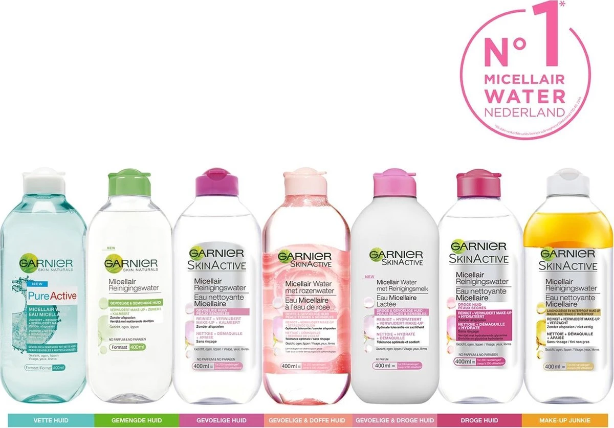 Garnier SkinActive - Pure Active Micellair Reinigingswater Voor De Vette Huid - 3 X 400 Ml - Micellair Water Bij Onzuiverheden - Voordeelverpakking 8 Garnier SkinActive - Pure Active Micellair Reinigingswater Voor De Vette Huid - 3 X 400 Ml - Micellair Water Bij Onzuiverheden - Voordeelverpakking - Afbeelding 6