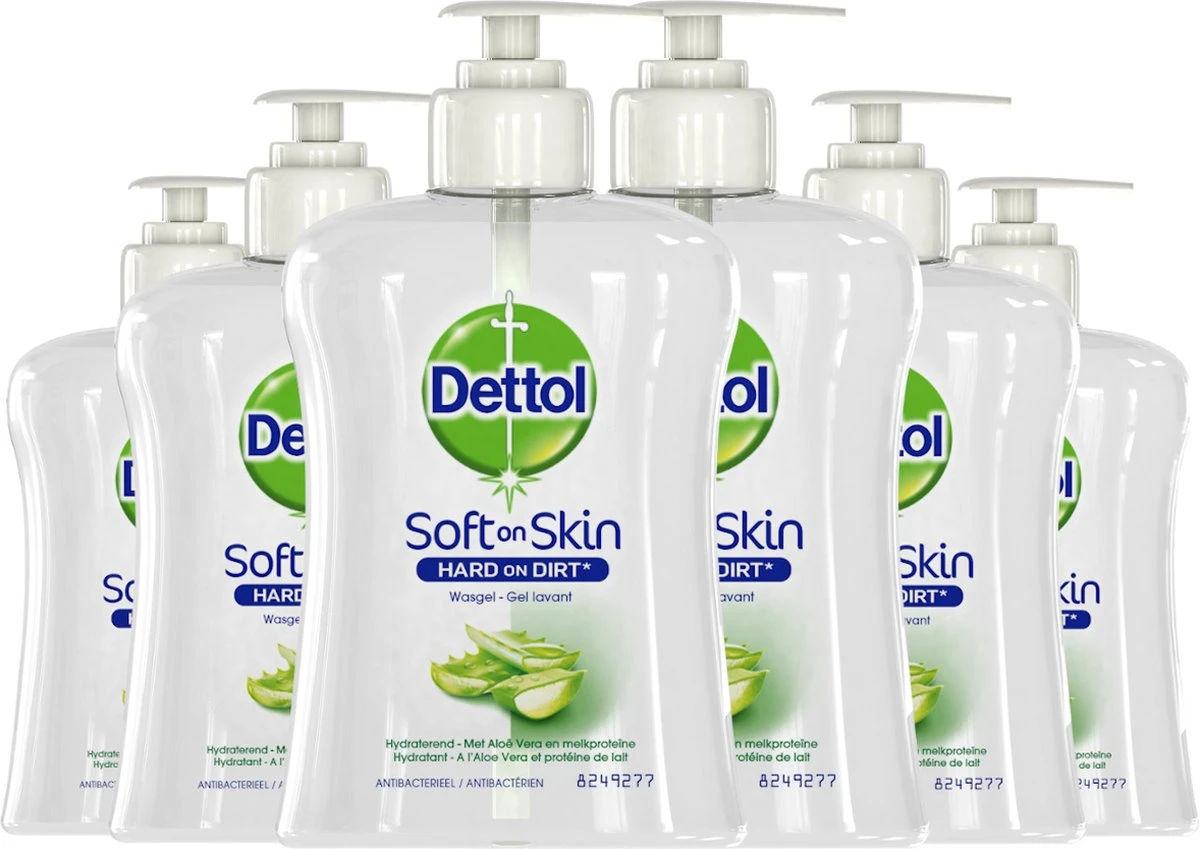 Dettol - Handzeep - Antibacterieel - Verzachtend - Aloë Vera - 6 X 250 Ml 3 Dettol - Handzeep - Antibacterieel - Verzachtend - Aloë Vera - 6 X 250 Ml