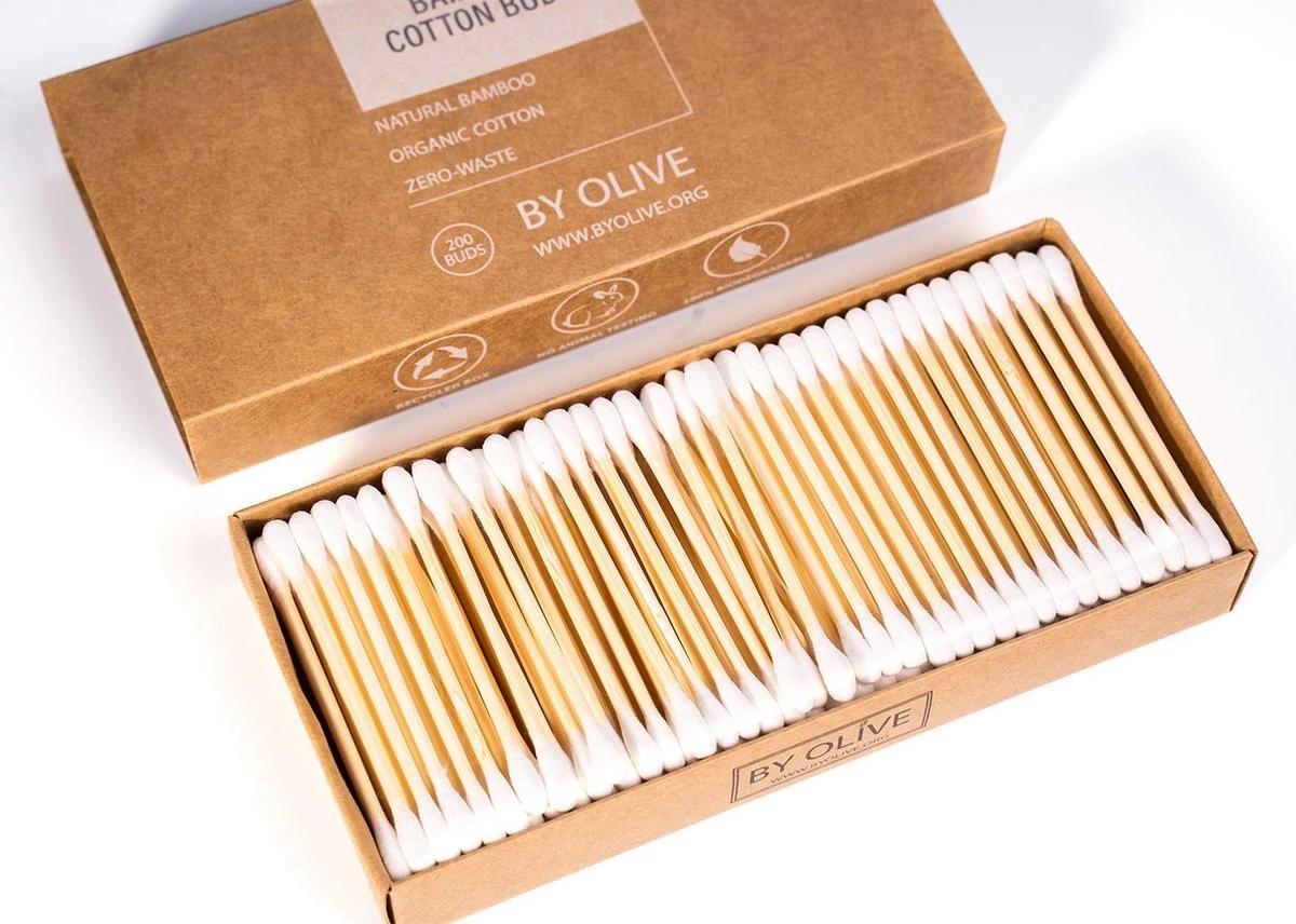 Natuurlijke Wattenstaafjes Van Bamboe En Katoen - Eco - 600 St - Bio Afbreekbaar - By Olive 5 Natuurlijke Wattenstaafjes Van Bamboe En Katoen - Eco - 600 St - Bio Afbreekbaar - By Olive - Afbeelding 3