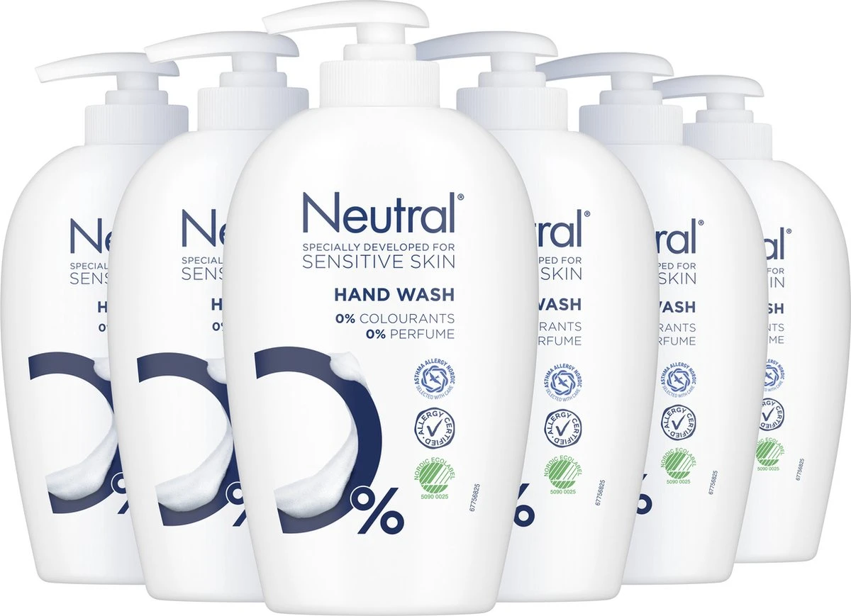 Neutral Vloeibare Handzeep Parfumvrij - 6 X 250 Ml - Voordeelverpakking 9 Neutral Vloeibare Handzeep Parfumvrij - 6 X 250 Ml - Voordeelverpakking - Afbeelding 7
