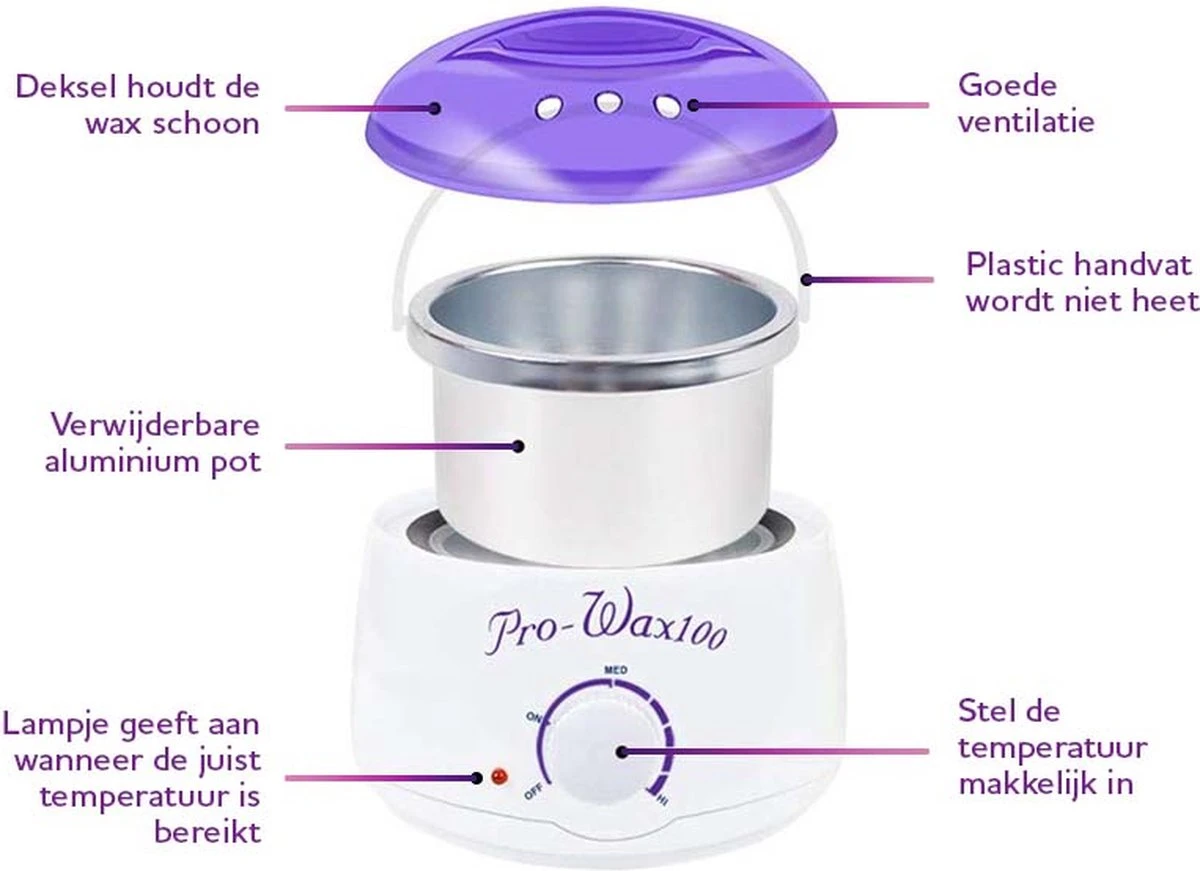Wax Apparaat Voor Ontharen Van Lichaam - Wax Verwarmer - Wit 6 Wax Apparaat Voor Ontharen Van Lichaam - Wax Verwarmer - Wit - Afbeelding 4