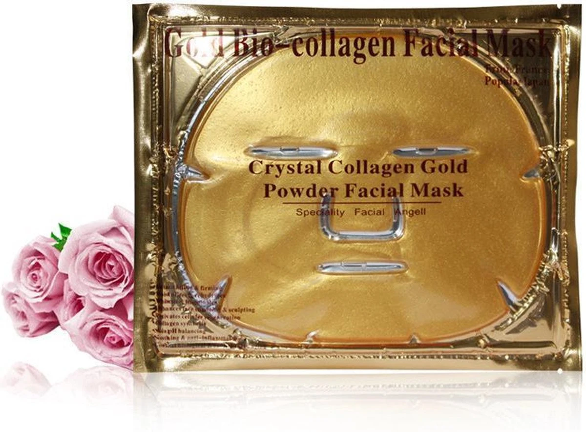 Merkloos Collageen Gezichtsmasker - Huidverzorging - Goud - Collageen - Verzorgend - 5 Stuks 6 Merkloos Collageen Gezichtsmasker - Huidverzorging - Goud - Collageen - Verzorgend - 5 Stuks - Afbeelding 4
