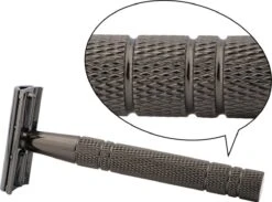 Safety Razor Scheermes + 20 Scheermesjes - Aluminium - Antraciet - Double Blade -Lichaamsverzorging Winkel 1200x890 2