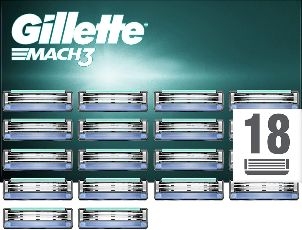 Gillette® Gillette Mach3 Scheermesjes Voor Mannen - 18 Navulmesjes 3 Gillette® Gillette Mach3 Scheermesjes Voor Mannen - 18 Navulmesjes
