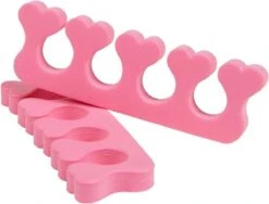 Merkloos 2 Stuks Vinger / Teenspreiders Voor Nagels Lakken - Teen Spreider Roze - Pedicure - Manicure